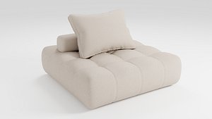 3D Modular sofa in modern Scandinavian style