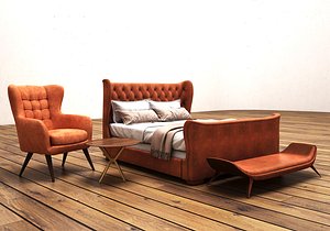 HIGH DETAIL MODERN BED 3D model