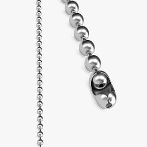 Bead Jewelry Silver Chain