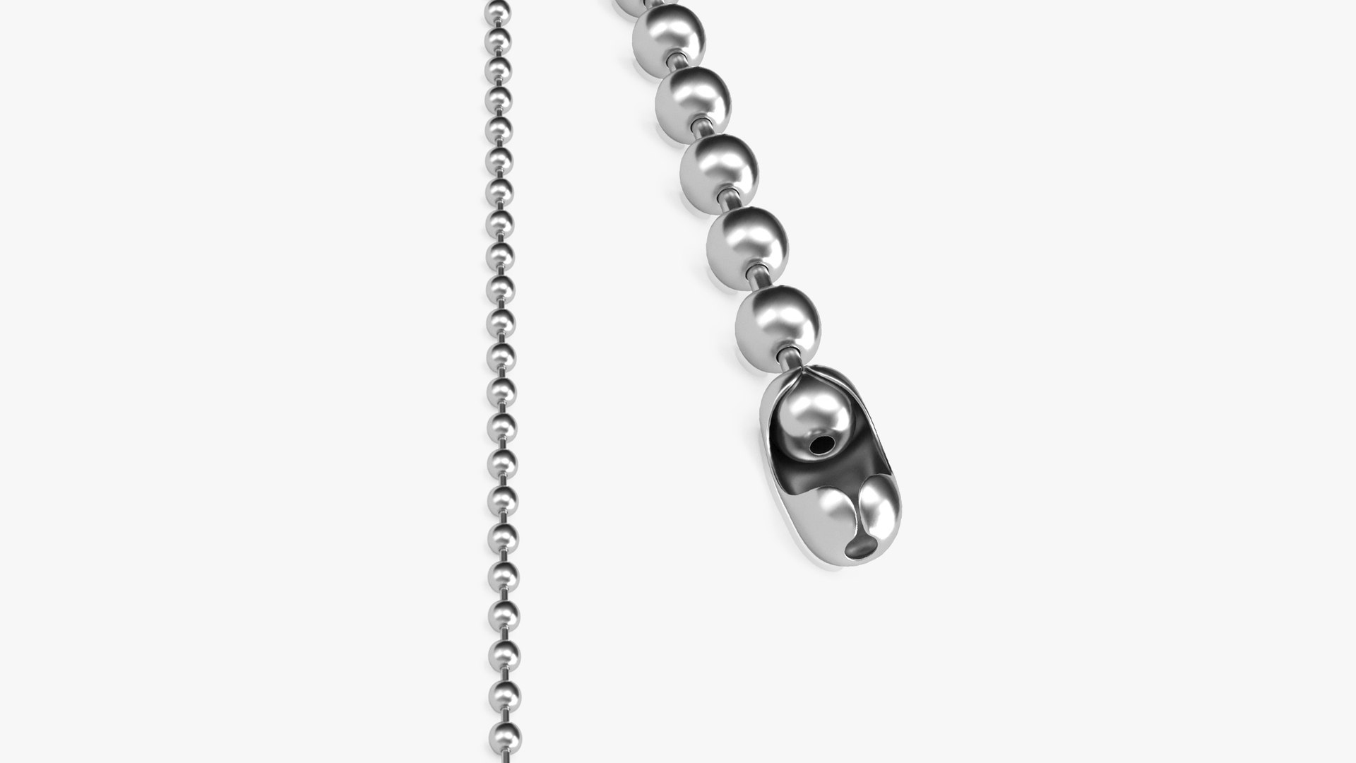 3D Bead Jewelry Silver Chain - TurboSquid 2243940