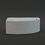 Asymmetric bathtub size 1600x1100