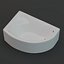 Asymmetric bathtub size 1600x1100