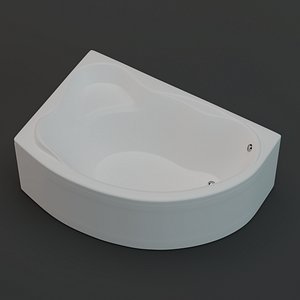 Asymmetric bathtub size 1600x1100