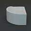 Asymmetric bathtub size 1600x1100