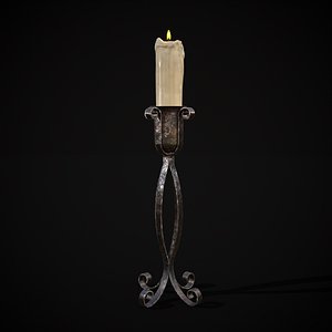 Free Standing Iron Candle model