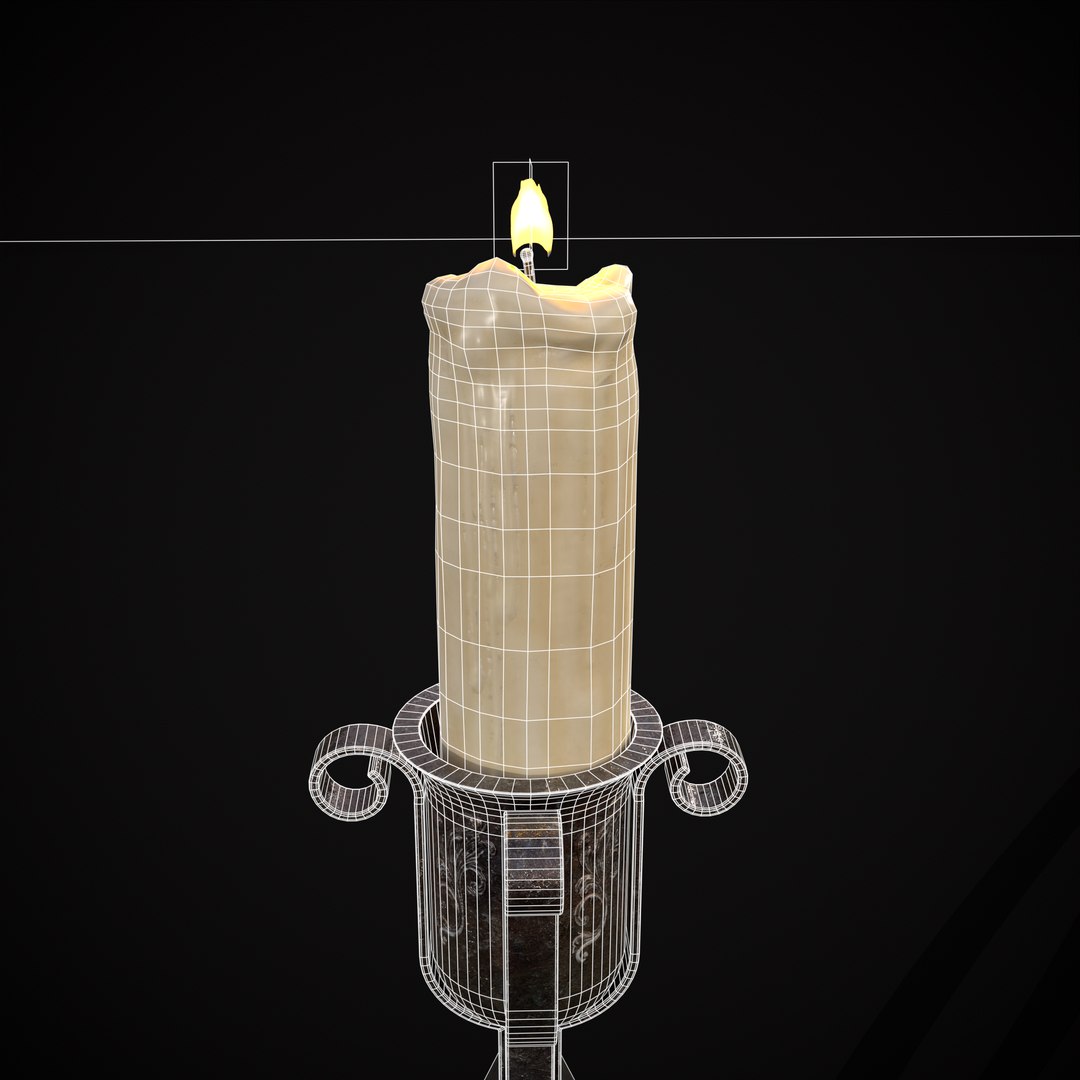 Free Standing Iron Candle model TurboSquid 2103491