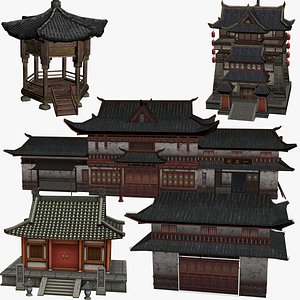 ancient building city wall Architecture model