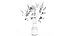 Bouquet of dried flowers from white branches of thistle 546