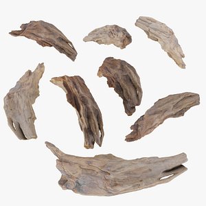 PSWooden006 scanned Wood chips 3D