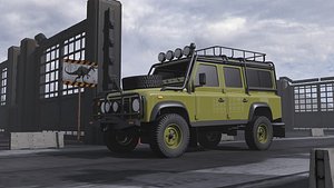 landrover rigged 3D model