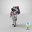 Mujer astronauta traje espacial NASA xEMU Greetings Pose