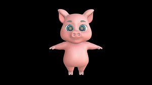 Asset - Cartoons - Character - Pig - 3D Models