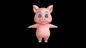 Asset - Cartoons - Character - Pig - 3D Models