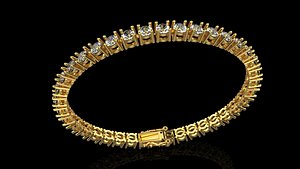 3D Tennis bracelet model