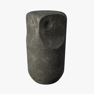 Owl miniature - 3D Print 3D print model and PBR 2K GameReady 3D print model 3D