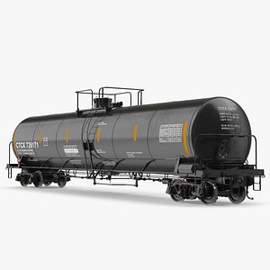 3D Rail Tank Car 2 model