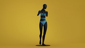 3D Woman swim Cutout Double Strap Monokini