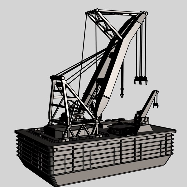 asian hercules cranes 3d model