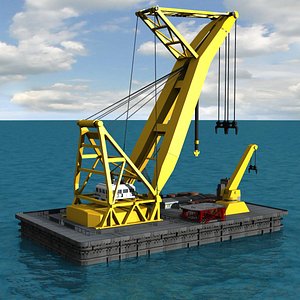 asian hercules cranes 3d model