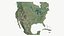 America US detailed relief PBR country map