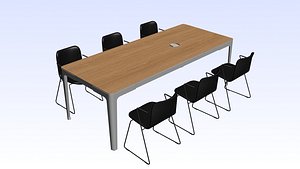 3D model OFFICE MEETING DESK 02