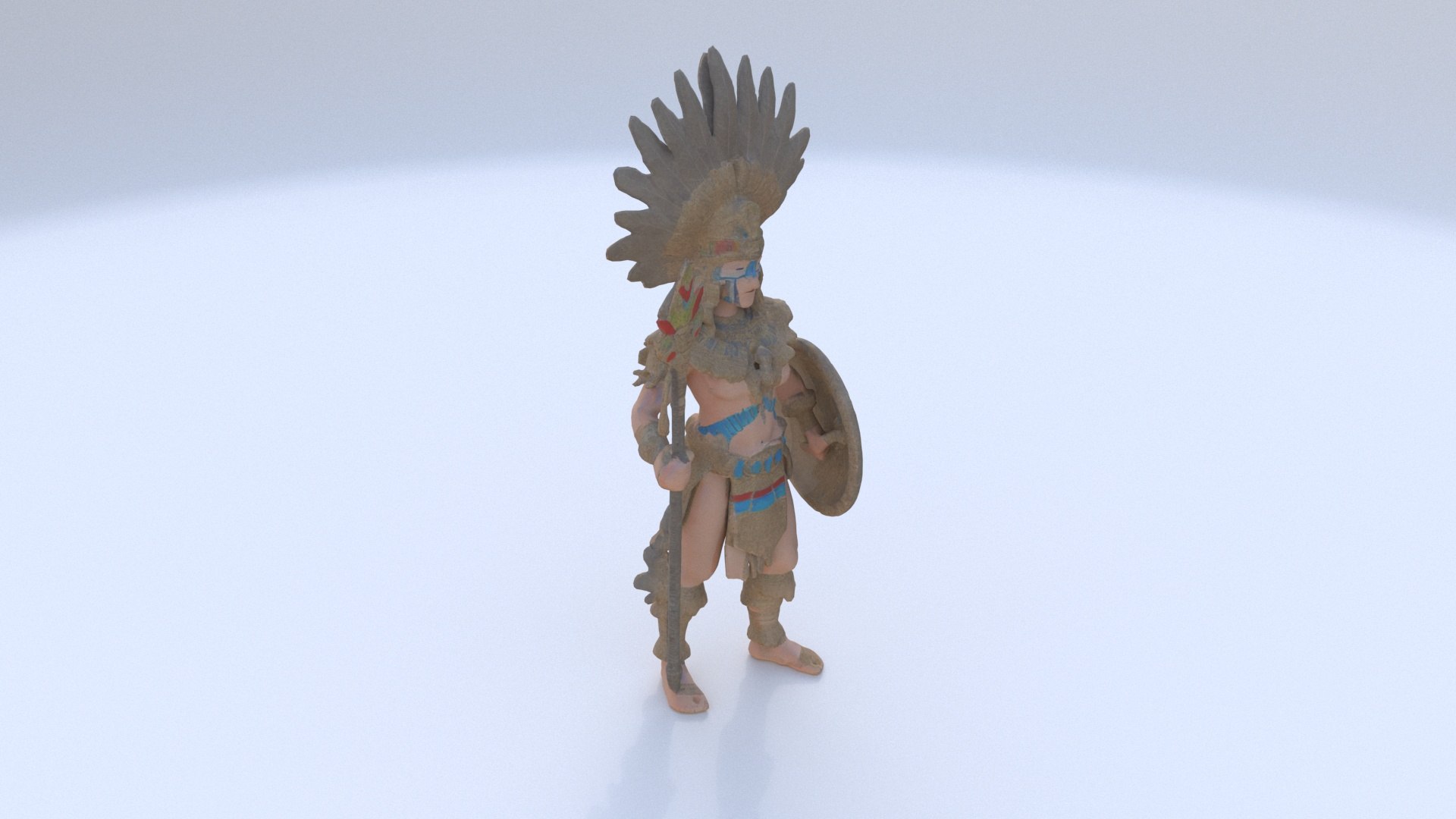 3D Aztect Warrior 6 - TurboSquid 2328571