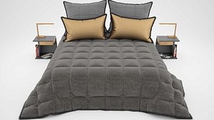 3D model bed linen