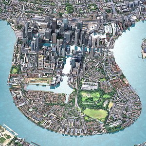 Canary Wharf London 3D Scan City