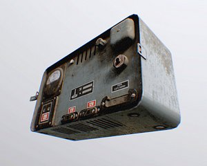 3D Old USSR Voltage stabilizer Low-poly model