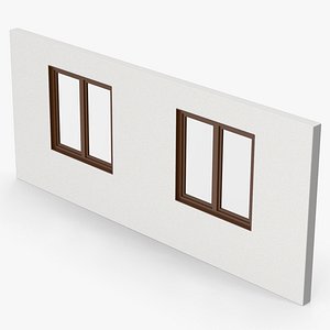 3D Room Wall With Windows