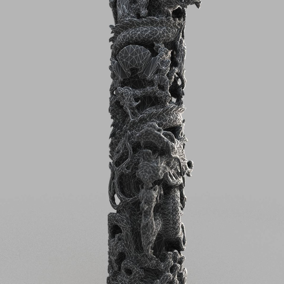 3D Dragon Column - TurboSquid 1290803