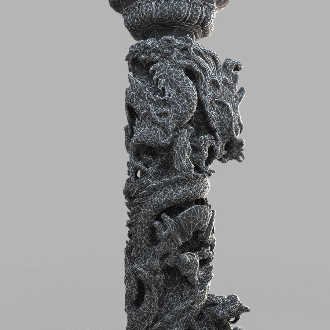 3D Dragon Column - TurboSquid 1290803