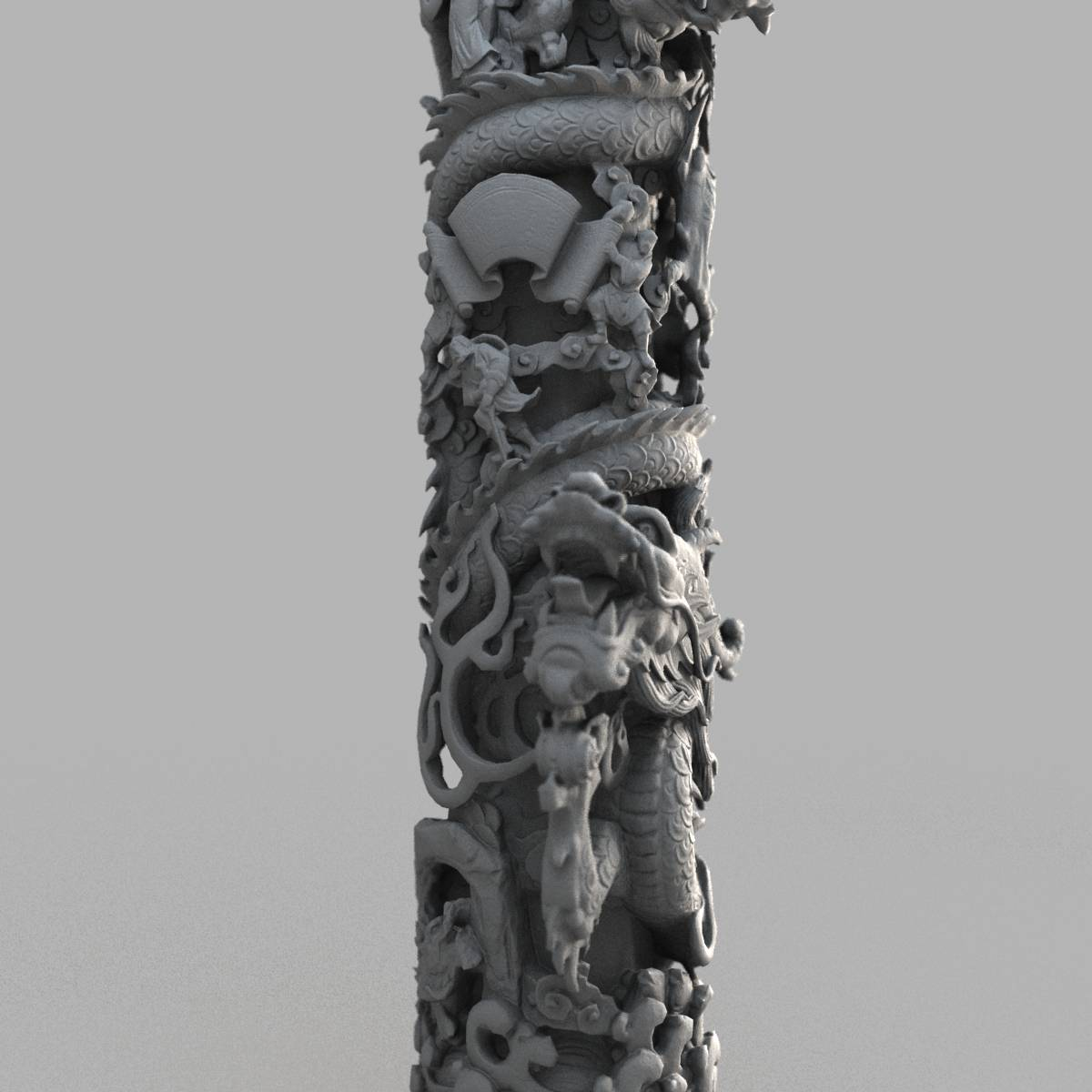 3D dragon column - TurboSquid 1290803