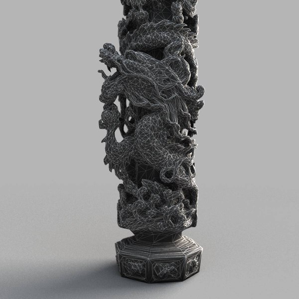 3D dragon column - TurboSquid 1290803