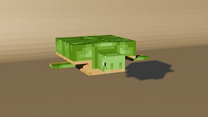 Tortuga Minecraft Fan Art 3D model