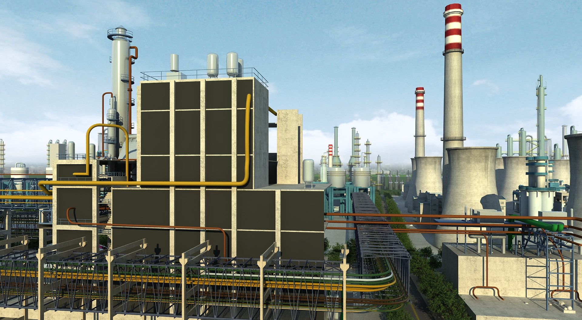 Factory Landscape 01 3D Model - TurboSquid 2102024