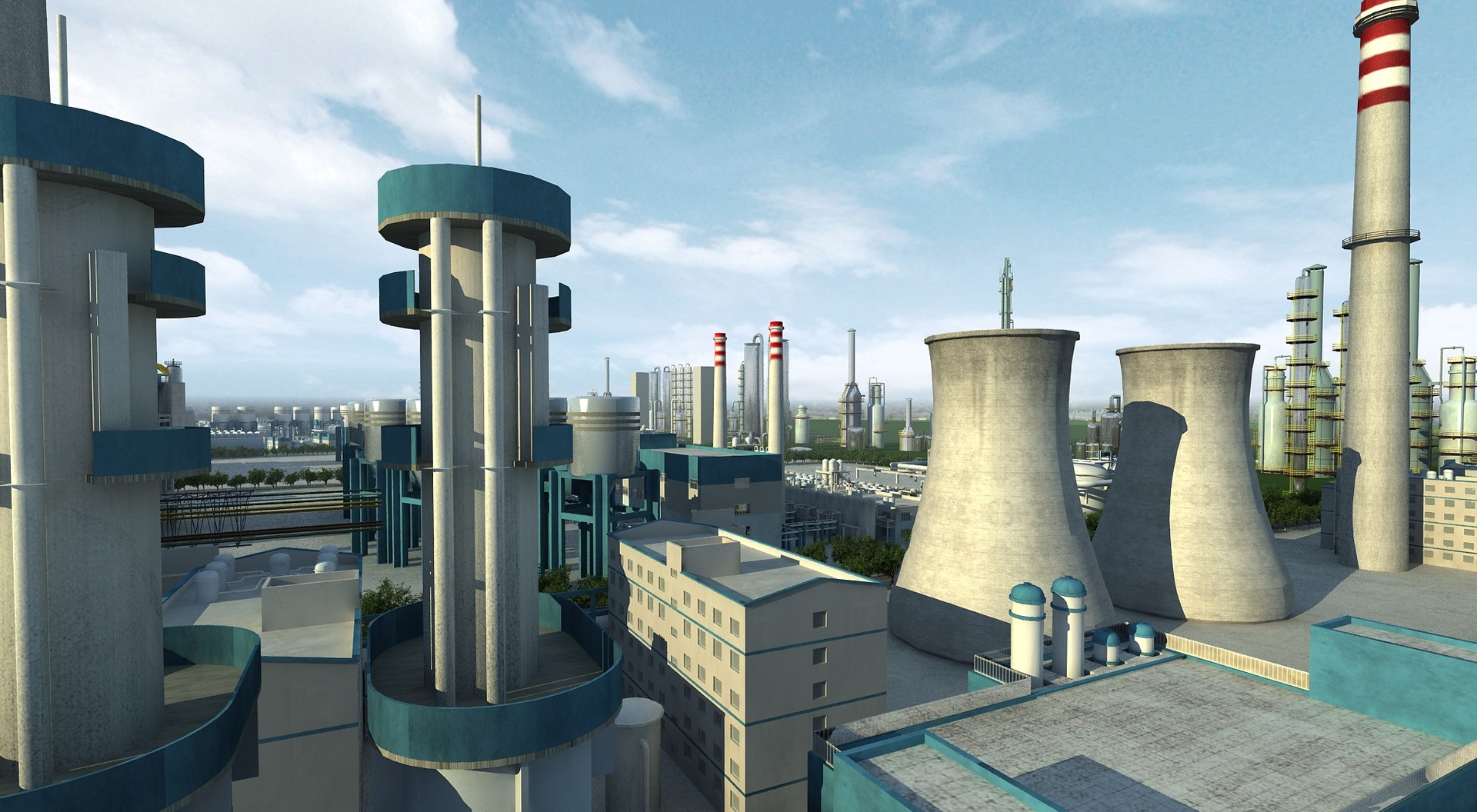 Factory Landscape 01 3D Model - TurboSquid 2102024