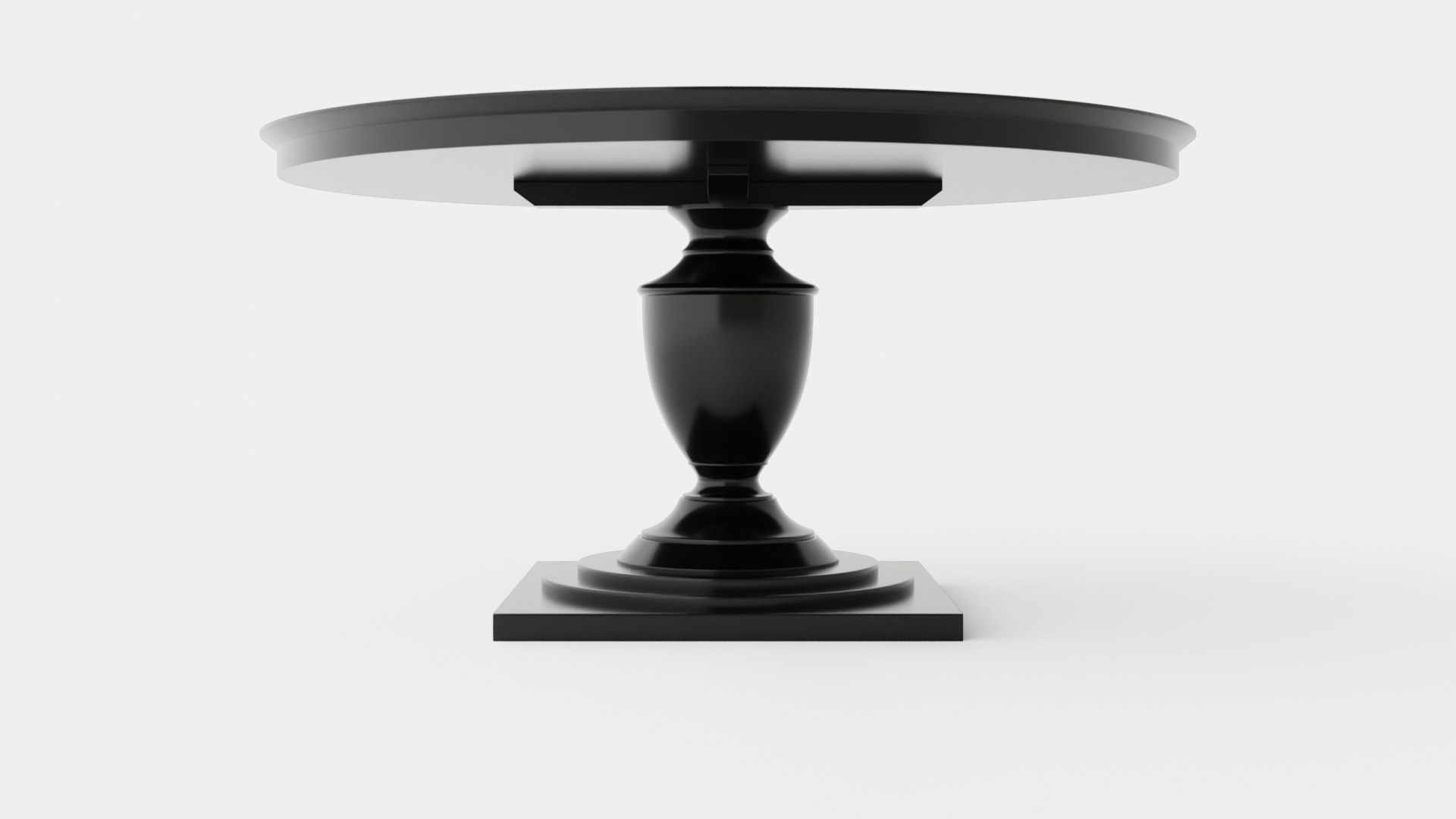 Bates Round Dining Table Black 3D Model - TurboSquid 2264330