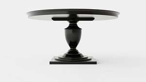 Bates round dining table black