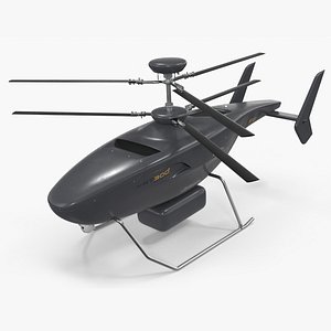 3D model VRT-300 Tactical Recon Unmanned Helicopter Gray