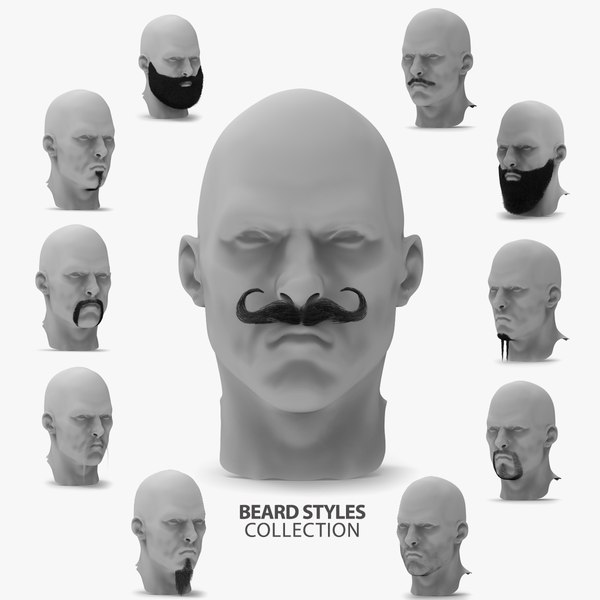 Estilos de barba Modelo 3D TurboSquid 2268460