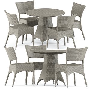 Amari Side chair and Amari Fully Woven table
