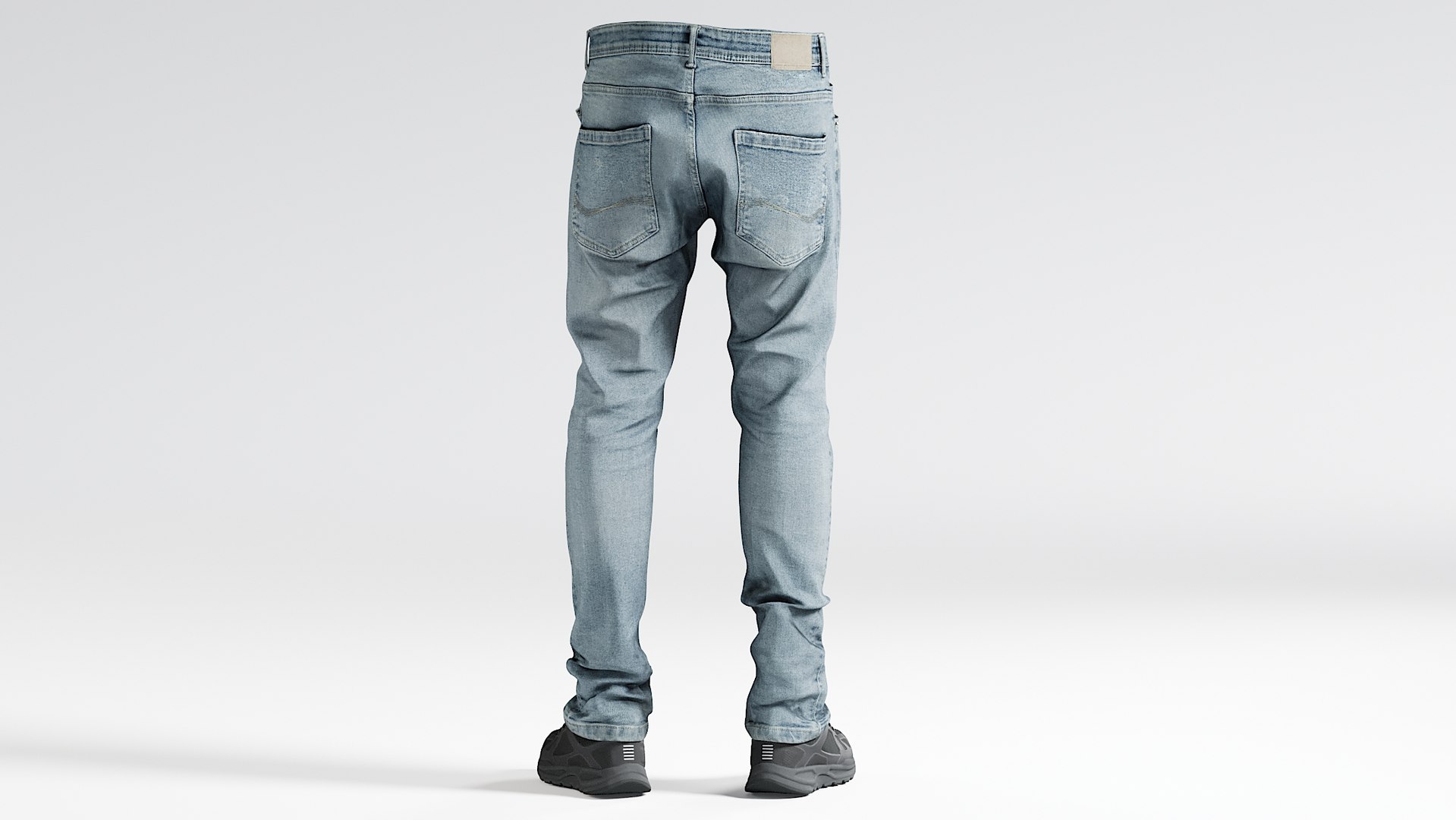 3D model realistic jeans sneakers 2 - TurboSquid 1530434