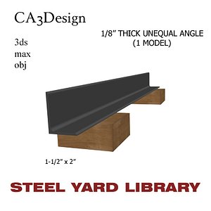 3d model of 1 8 unequal angle