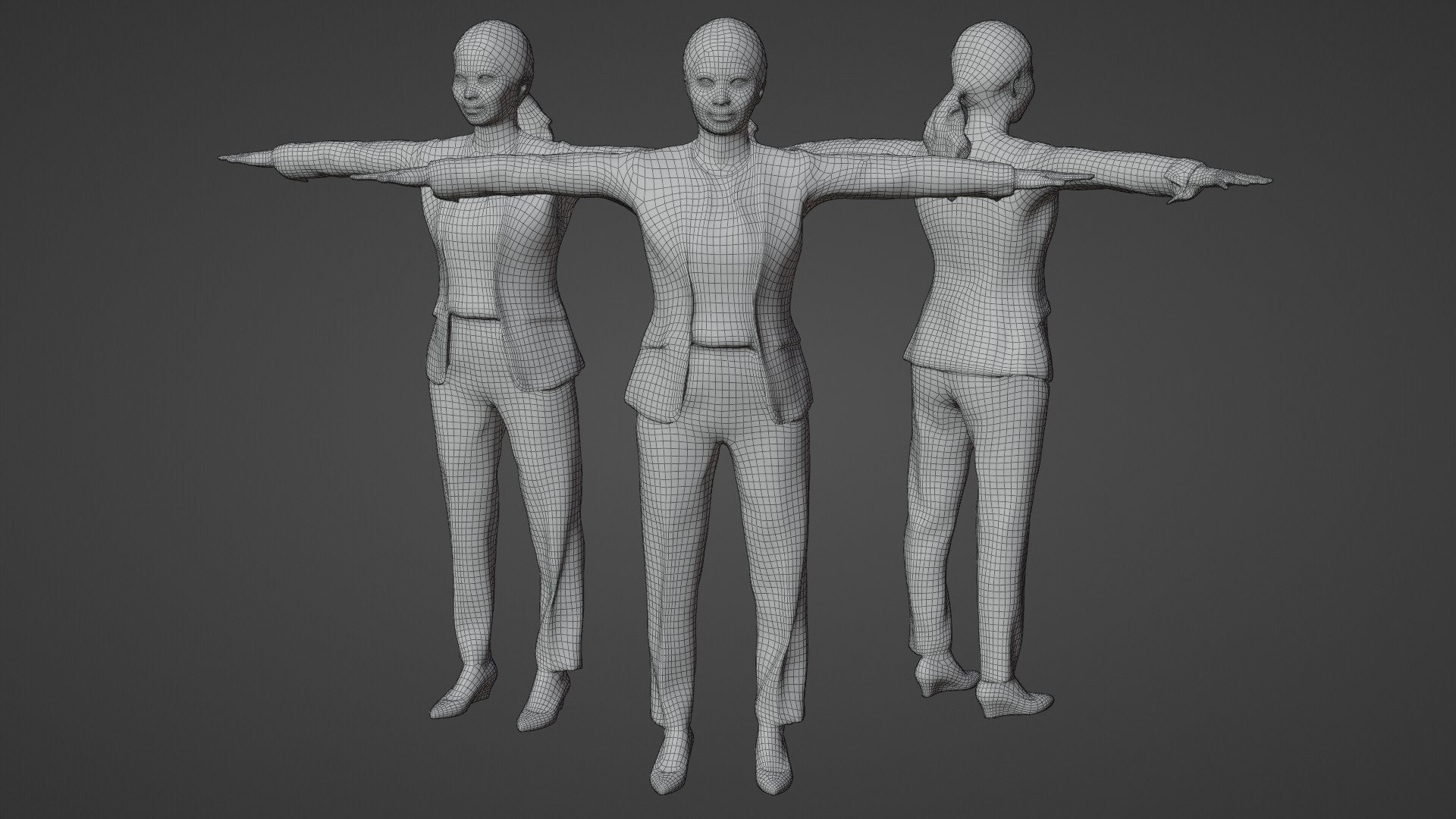 3D Model Asian Suit Woman Animation 3D 182 Sara - TurboSquid 2142513