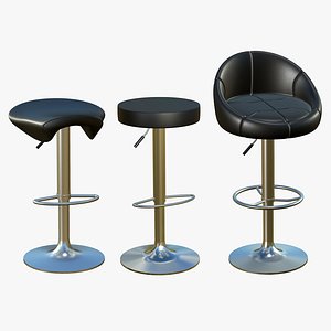 3D Bar Stool Chair V10