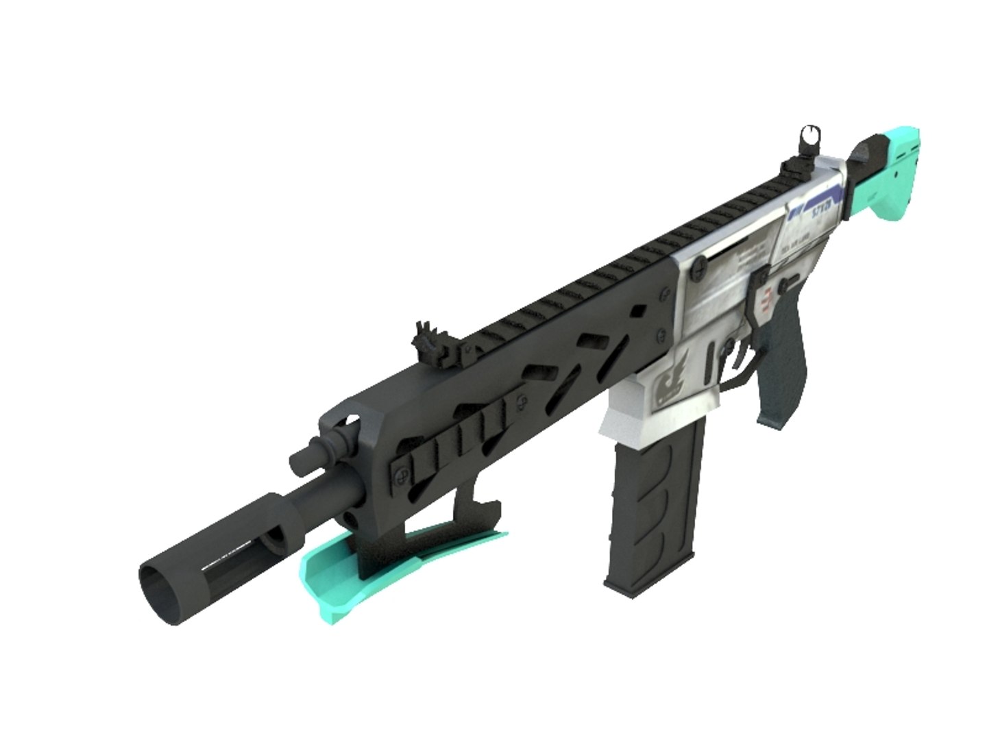 3ds max peacekeeper assault rifle gun