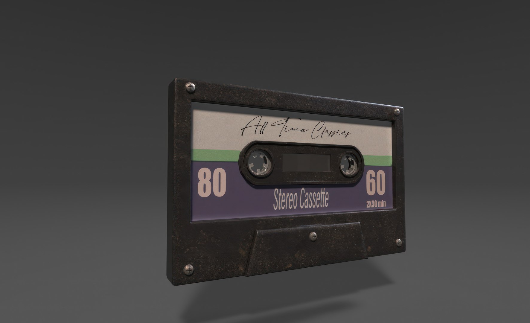 3D Vintage 80s Cassette Tape - TurboSquid 2105317