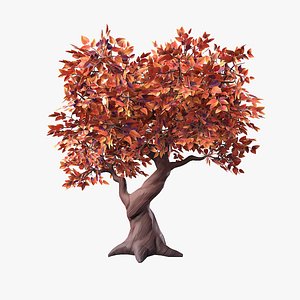 3D Stylized Tree 01 Autumn model