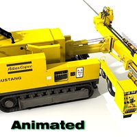 Mining Rock Drill Animated